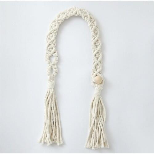 68UE Curtain Buckle Door Tieack Buckle Decorative Curtain Holdbacks for Home Dormitory Artificial Rural Curtain Rope