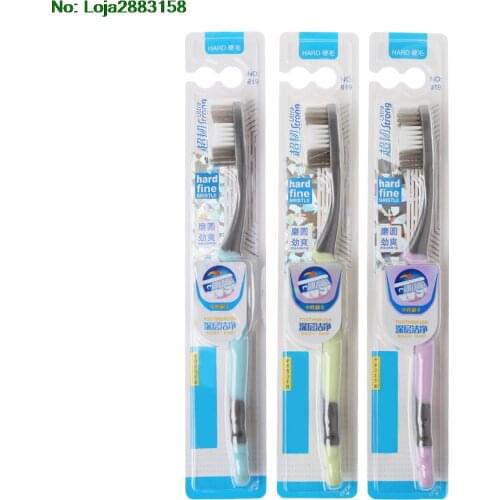 1pc Super hard bristles Tooth brush for Adult Remove Smoke Blots Coffee Stains