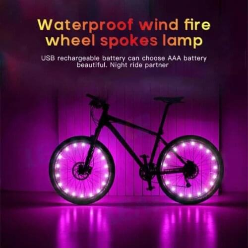 20 LED Bicycle Light Wheel Rim Spoke Clip Tube 6 Color Safety Warning Light Cycling Strip Reflective Bike Bicycle Accessories
