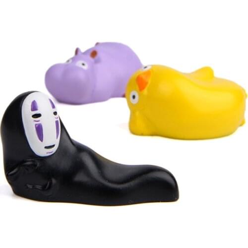 3pcs/set Anime Spirited Away No Face Man Duck Mouse Figure Model Toy New No Box