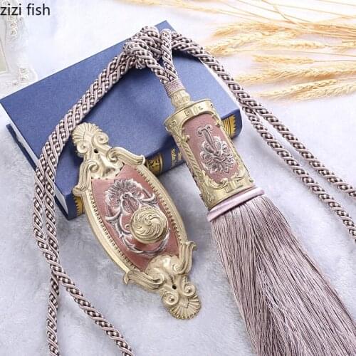 Metal Curtain Hook Hanging Ball Set Window Decoration Accessories Curtain Rod Tie Buckle Curtains Tieback Home Curtains Holder