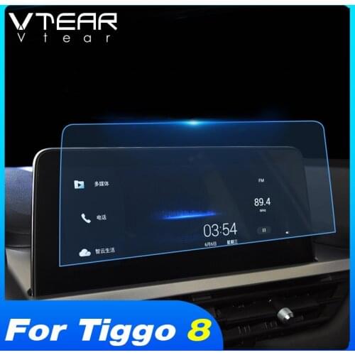 Vtear Car Stickers Navigation Film GPS Pad Decoration Interior Glass Trim Cover Accessories Frame Parts For Chery Tiggo 8 2020