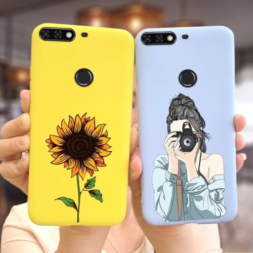 Honor 7C Case Stylish Painted Cover Soft Slim Fundas For Huawei Y7 Prime 2018 Honor 7C 7 C Phone Cases Honor7C Back Cover Bumper