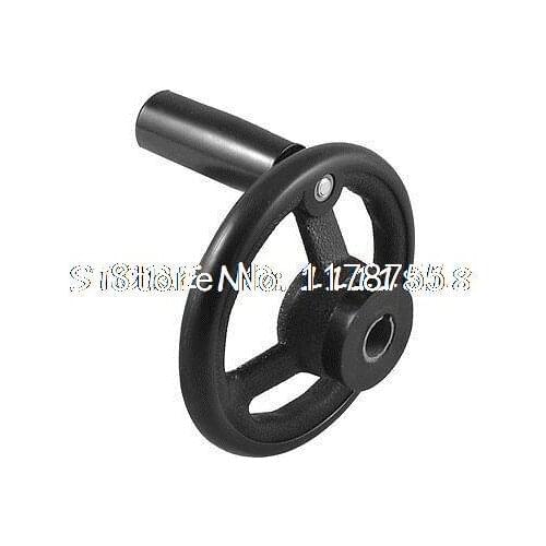 Black Milling Machine Lathe 100mm Diameter Spoked Hand Wheel