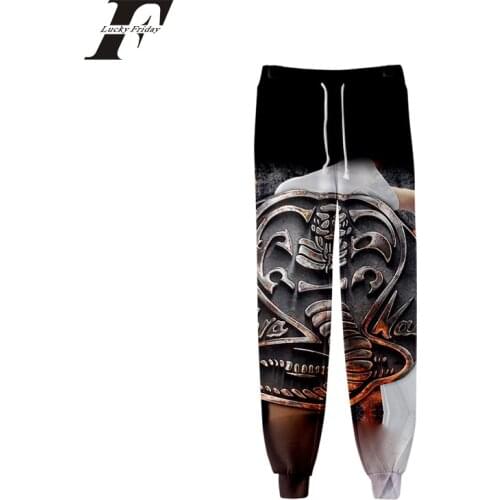 Cobra Kai Fashion Joggers Sweatpants Snake Print Slim Cuff Track Pants Tracksuit Trousers Mens Pencil Trousers AutumnThe kpop