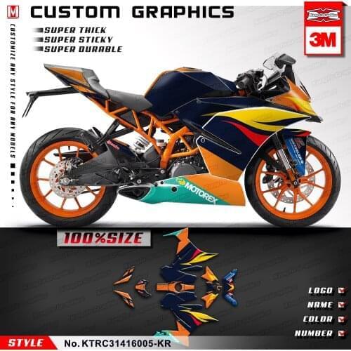 KUNGFU GRAPHICS Complete Sticker Kit Vinyl Wrap Race Decal for RC 250 390 RC250 RC390 2014 2015 2016 Waterproof Heatproof