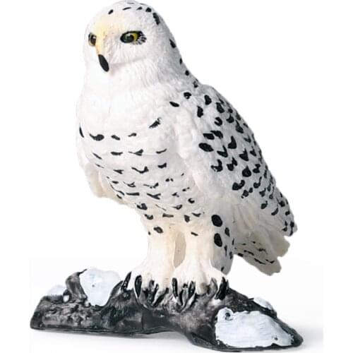 Simulation Snowy Owl Figurines Bird Animal Model Bird Action Figure Toy Static Birds Model Collection Toy For Kids Gift Decor