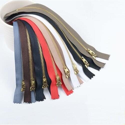 Dark color Calm Series 4# Close-end Brass Metal Zippers Standard 18cm Length For Jeans Denim jacket Pants DIY Tailor Accessories