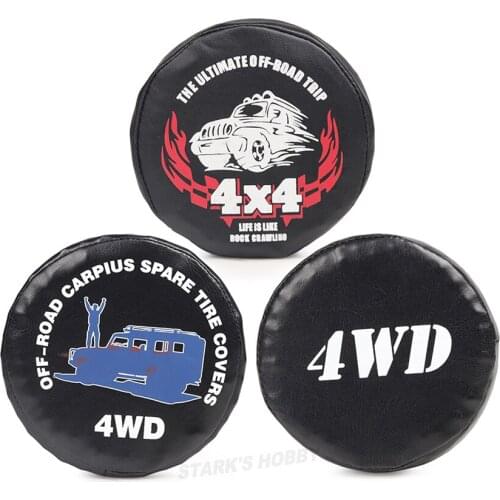 RC Car Decoration PU Leather Spare Tire Cover for 1/10 RC Crawler Traxxas TRX4 Axial SCX10 Wraith RC4WD D90 REDCAT GEN8 RGT 8610