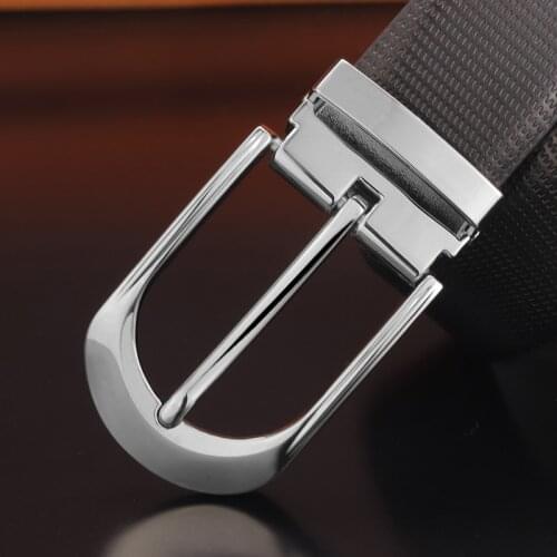 Fashion buckle Black 3.3cm belts men luxury genuine leather Waistband for male casual cowhide Waist Strap high quality