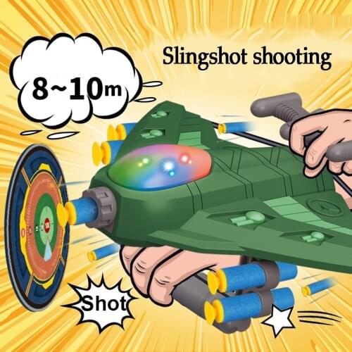 Slingshot Aircraft Soft Projectile Catapult EVA Outdoor Board Games Garden Shooting Nerf Gun Bullets Fidget Toys for chirldren