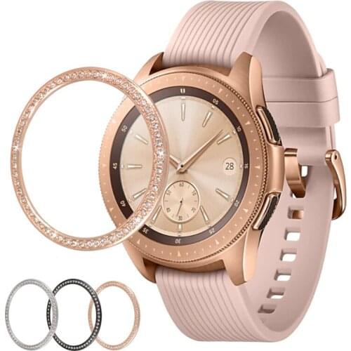 Luxury Glitter Metal Bezel Ring Styling Screen Protector for Samsung Galaxy Watch Gear S3 Frontier Classic 46mm 42mm 46 mm Sport