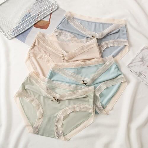 New Style Panties Ladies Lace Sexy High Waist Hip-lift Sexy Panties High-elasticity Plus Size Mesh 3pcs