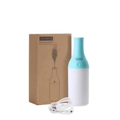 Creative Bottle Design USB Ultrasonic Humidifier Home Office Mini Aroma Diffuser LED Night Light Aromatherapy Mist Maker