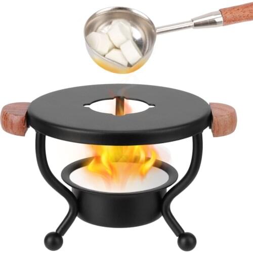 Retro Sealing Wax Furnace Stove Pot for Candle Stamp Wax Seal Stamp Stick Warmer Sealing Wax Spoon Tripod DIY Craft Gift