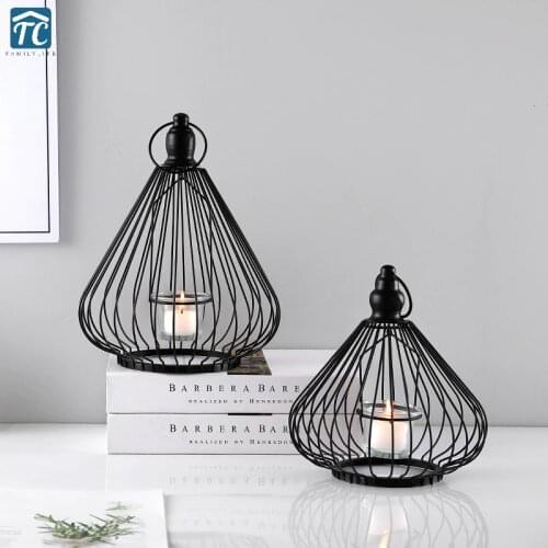 WITFAMILY Decorative Wrought Iron Candlesticks