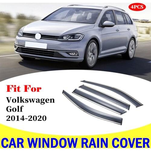 Car Window Rain Shield For Volkswagen Golf 2014-2020 Sun Rain Shade Visors Shield Shelter Protector Cover Frame Accessories