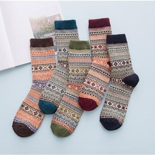 New Winter Cute Wool 3D Men Sock Thermal Warm Animal Xmas Socks Hot Sale Male Wool Socks Lady Christmas Gift Sock