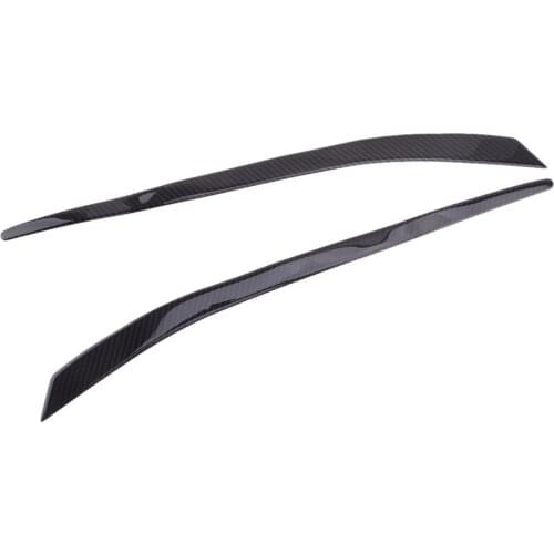 2Pcs Car Headlight Eyelid Eyebrow Cover Trim Sticker Fit for Mitsubishi Lancer Evo 2008-2010 2011 2012 2013 2014 Carbon Fiber