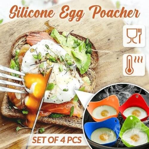 4pcs High Temperature Silicone Egg Boiler Warm Creative Silica Gel Egg Cooker Egg Steamer Egg Holder Egg Drop Shipping