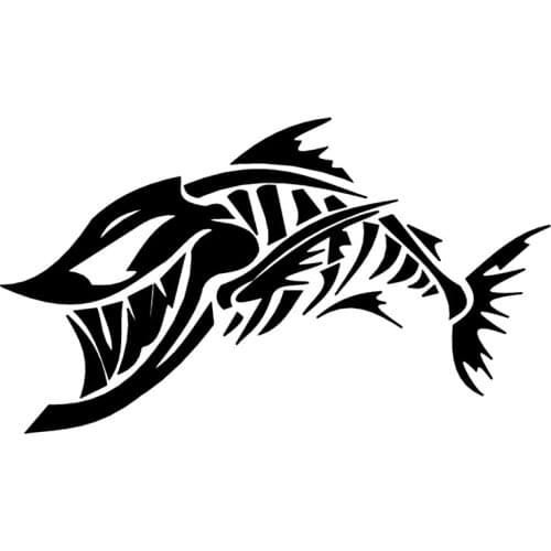 40457# Die-Cut Vinyl Decal Piranha Car Sticker Waterproof Auto Decors on Car Body Bumper Rear Window