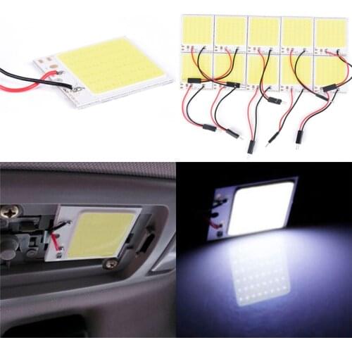 48 SMD COB LED 4W 12V Light Car Interior Panel Lights Lamp Bulb+Parts 3.5 X 4cm