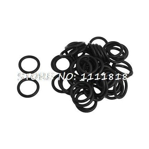 50 Pcs 28mm x 3.5mm x 21mm Mechanical Black NBR O Rings Oil Seal Washers