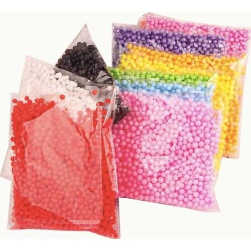 7-9mm 4*2000Pcs Polystyrene Styrofoam Foam Mini Beads Ball DIY Assorted Colors Decorate DIY floam slime balls