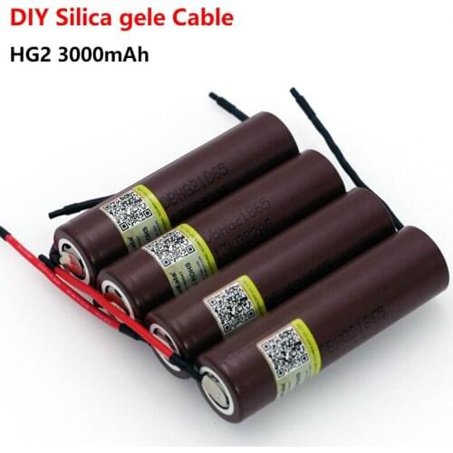 18650 Battery 3.6V 3.7V 20A 3000mAh 18650 HG2 High Power Discharge Li-ion Large Current Battery for Screwdriver + DIY Nickel
