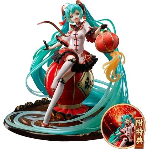 Pre-Sale Hatsune Chinese New Year 2021 Anime Figure Pvc Model Cartoon Toys Desktop Ornaments Collectible Model Hatsune Doll