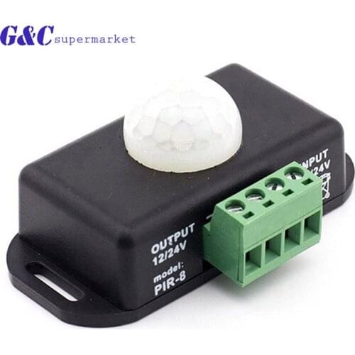 DC12V-24V 8A Automatic Infrared PIR Motion Sensor Switch for LED Strips Light diy electronics