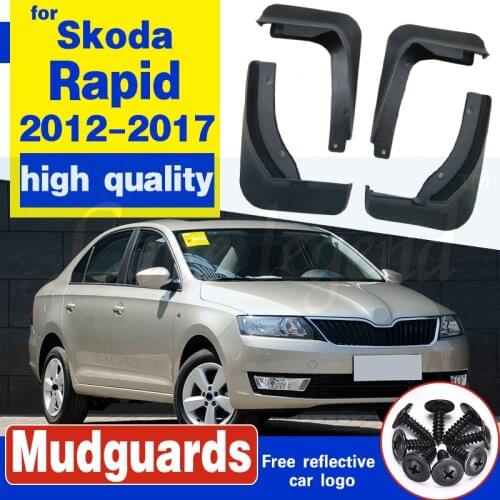 Car Front Rear Mudguards For 2012-2017 2015 Skoda Rapid Mudflaps Accessories Splash Guard Car-styling Fenders 1Set Mud Flaps