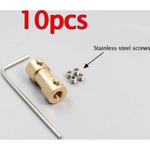 Free Shipping 10PCS RC Boat Motor Shaft Connector Coupling Couplers Spare Parts For DIY Models