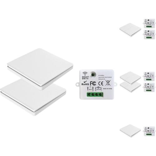 10A Wireless Contact Switch Light+433MHZ Wireless Electrical Home Remote Control Compatible For Google And Alexa Home