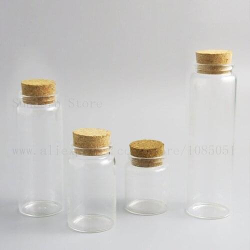 Big Empty Transparent Bottle Jar With Cork Stopper Clear Glass Bottle Container for Laboratory School Storage 150ml 400ml 800ml
