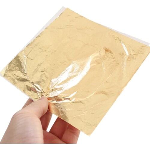 Color#2.5 Imitaion Gold Leaf Paper Copper Foil 1000 Sheets,for Glass Wooden Art Crafts Wall Home Decoration Buddha Statue Gilded