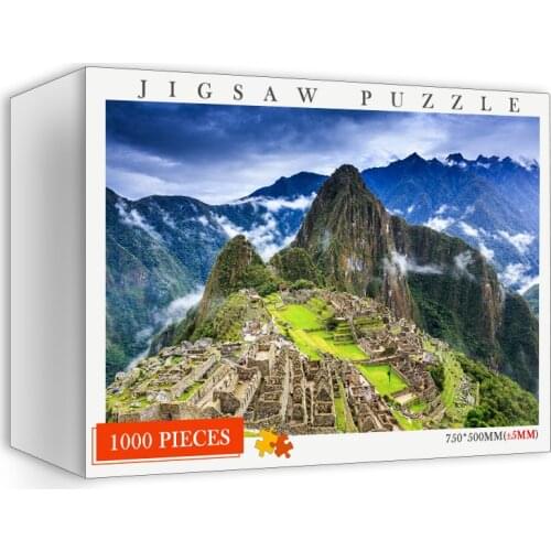 Wooden Jigsaw 1000 Pieces DIY Assembling Puzzles Beautiful World Landscape 1000 Puzzles Toys for Adults Kids Games Nice Gifts