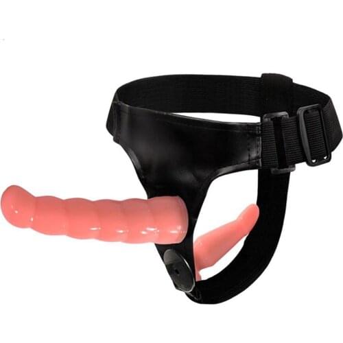 Sex Products Double Penis Dildo Ended Strapon Ultra Elastic Harness Belt Strap On Dildos Adult Sex Toys for Woman Couples