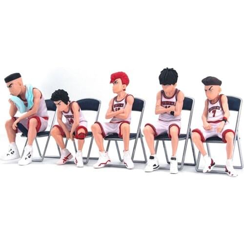 9-11cm 5pcs/lot Slam Dunk Hanamichi Sakuragi Rukawa Kaede Akagi Takenori Miyagi Ryota PVC Action Figure Anime Model Toys