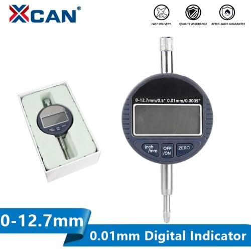 XCAN Indicator Gauge 0-12.7mm 0.01mm Digital Indicator Electronic Micrometer Metric Inch Dial Gauge Measuring Tool