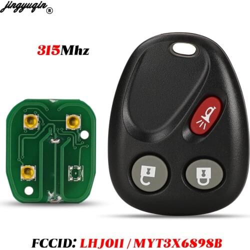 Jingyuqin 3Buttons For GM Hummer H2 Chevrolet Avalanche Cadillac Escalade Fob Keyless 315Mhz Remote Car Key LHJ011/ MYT3X6898B