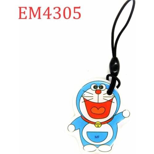 125Khz Rewritable Blank Card Token Tag Keyfob RFID EM4305 EM4205 Cartoon Trinket Keychain For Copier Duplicator Fast Shipping 1