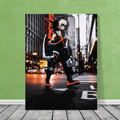 Katsuki Bakugo My Hero Academia BNHA Anime Home Decor Canvas Painting Wall Art Picture Living Room Decoration Posters and Prints