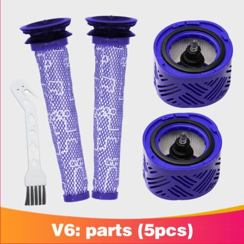 Filter Pre & Post-Motor HEPA Filter Kit suitable for Dyson V6 DC59 Vacuum Cleaner Parts part DY-96674101 & DY-96566101 replacem