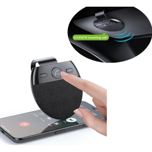 New Wireless Vehicle Car Bluetooth-compatible V5.0 Speakers Handsfree Car Kit Hands-free Speakerphone Sun Visor Car Accessories