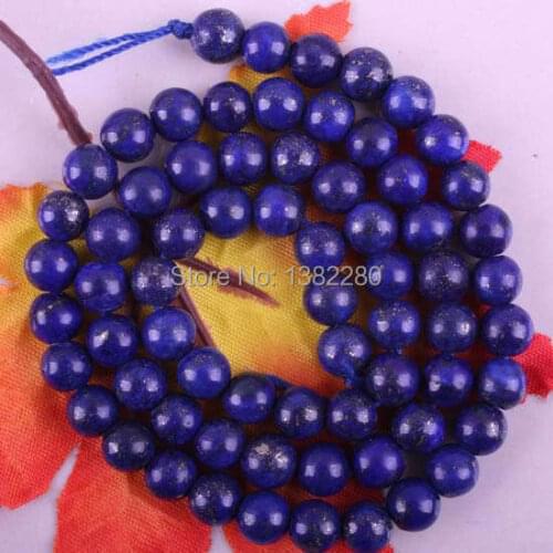 ! Wholesale 6MM Lapis Lazuli Round Loose Beads 15" 2 piece/lot fashion jewelry JT6300