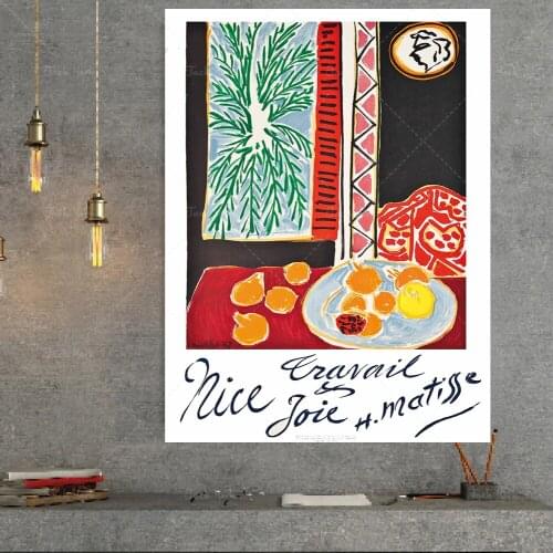 Reprint of a 1947 Vintage French exhibition Poster for works by Matisse