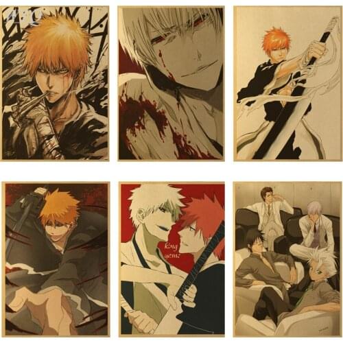 Japanese Anime Grim Reaper Anime Posters Retro Poster Canvas Painting Wall Art Picture Home Decor Photos for Childrens Room