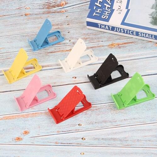 2Pcs Portable Phone Holder Solid Color Stable Support Universal Plastic 4-Level-Adjustable Stand for Mobile Phone Tablet iPad