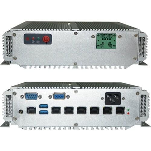 Industrial computer Firewall Appliance Intel Celeron 3865u cores 6*Intel Gigabit Ethenet Fanless Mini PC Linux Pfsense